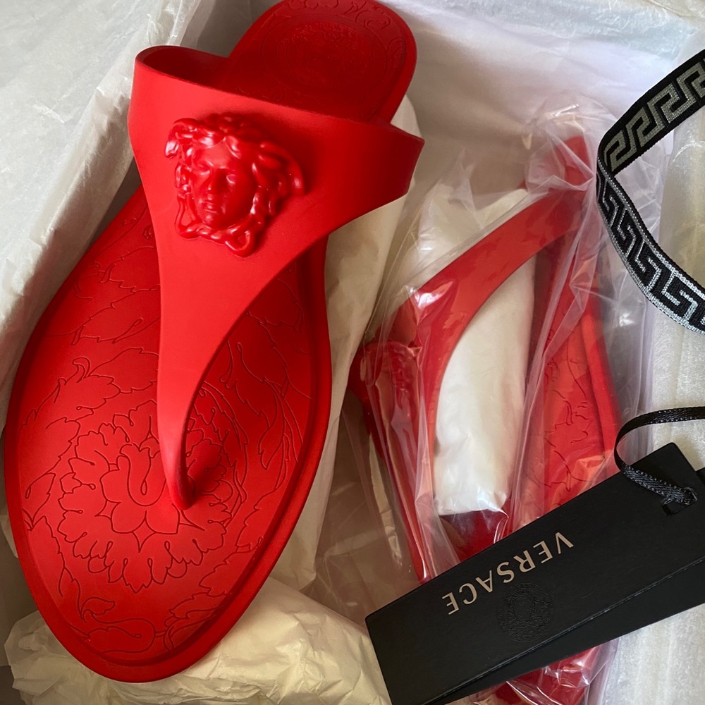versace authentic sandals with medusa head